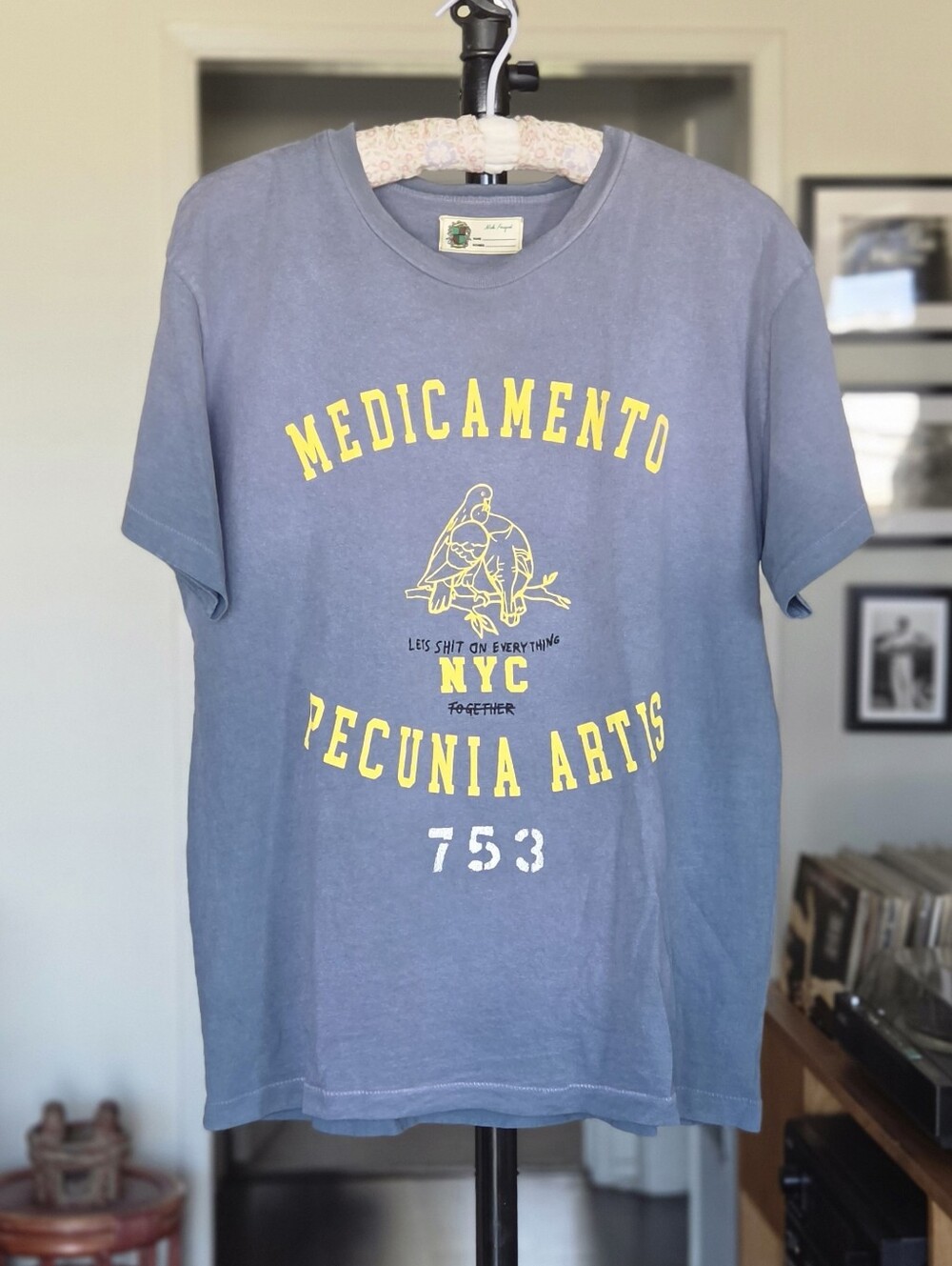 Nick Fouquet Sun Faded Graphic Tee - Blue